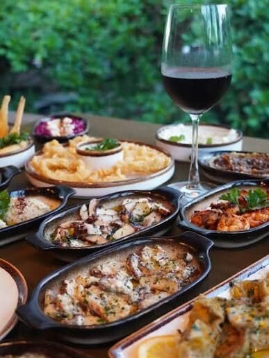 A relaxed mezze dinner